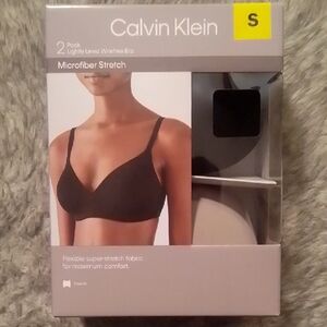 Calvin Klein Black Microfiber Stretch Bra Set